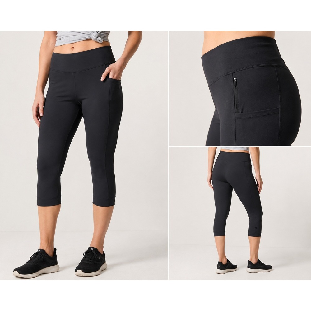 REI Co-op Womens Medium Gray Active Hiking‎ Pants Stretch Pocket Tapered Leg